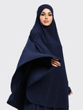 Navy Plain Jersey Burkah