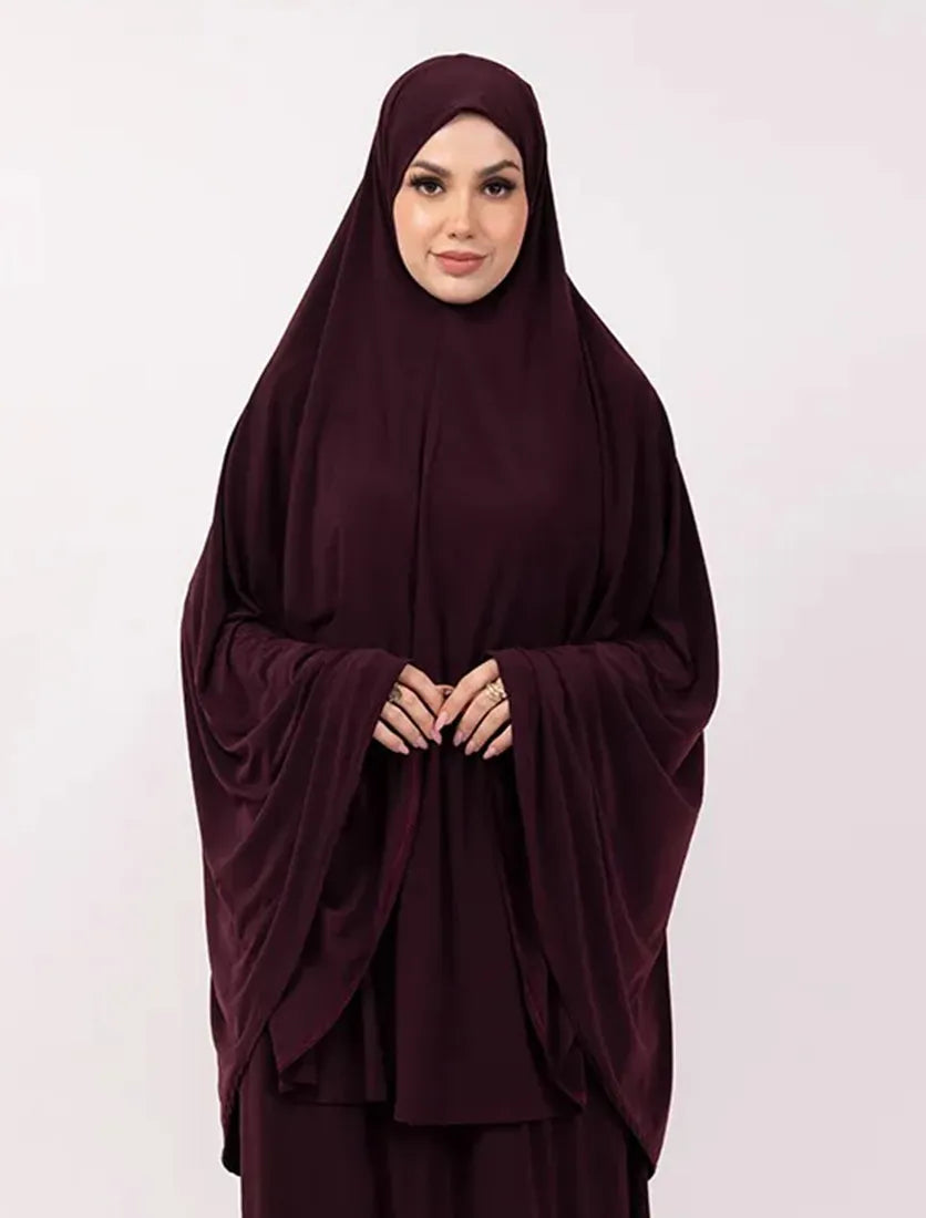 Plum Plain Jersey Burkah