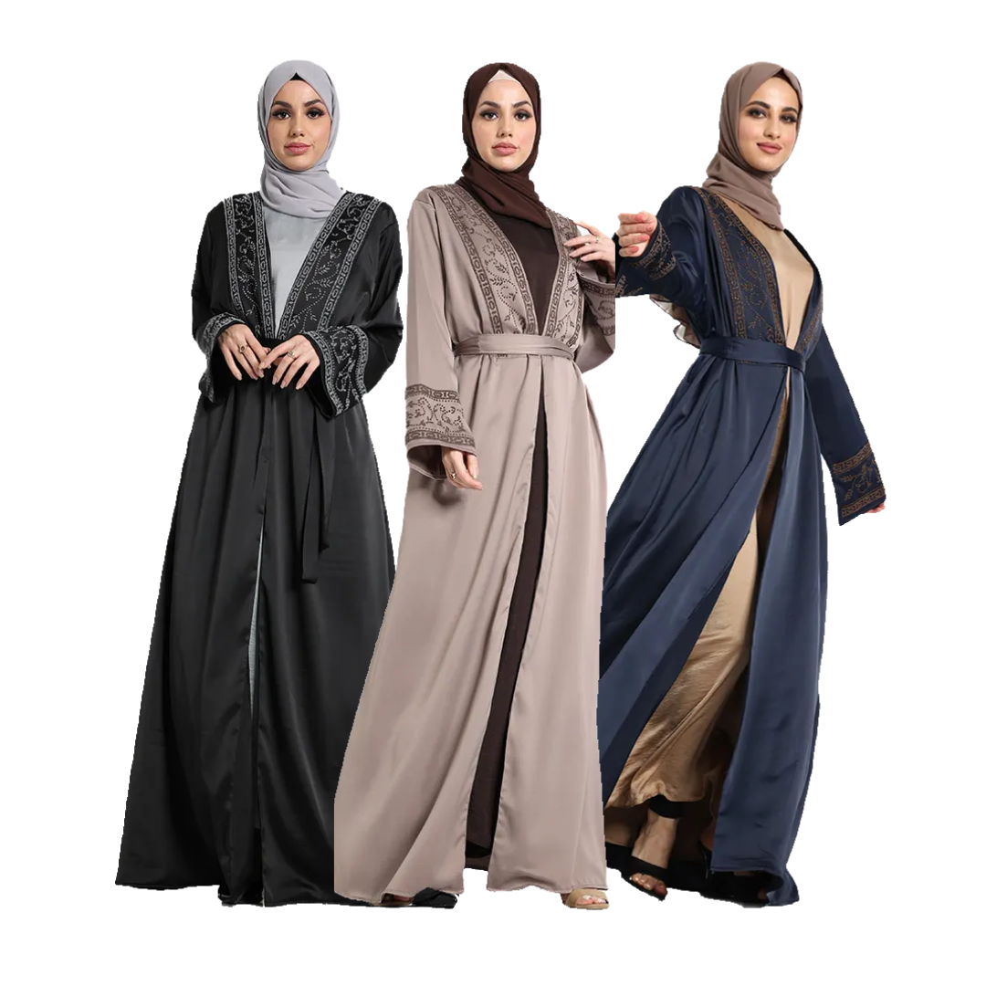 Black and Silver Abayas (3 piece)