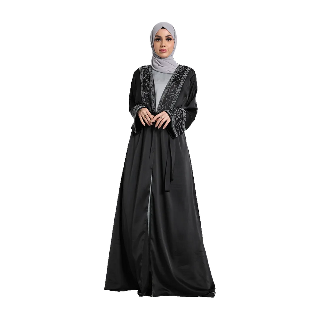 Black and Silver Abayas (3 piece)