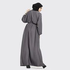 Grey Basic Nida Abaya