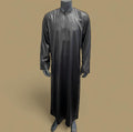 Men's Shiny Black Omani Style Thobes/Jubbah