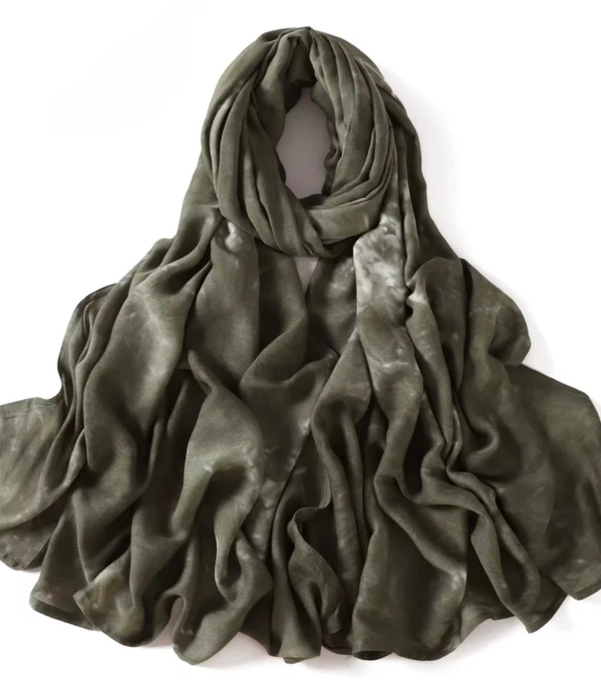 Modal Hijab with Watercolor Print
