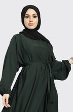 Basic Bottle Green Nida Abaya