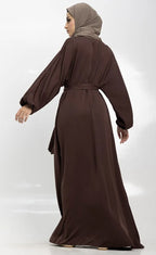 Brown Basic Nida Abaya