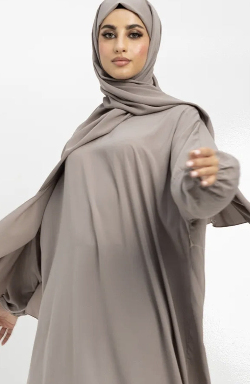 Stone Instant Hijab Abaya