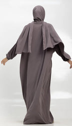 Mauve Instant Hijab Abaya