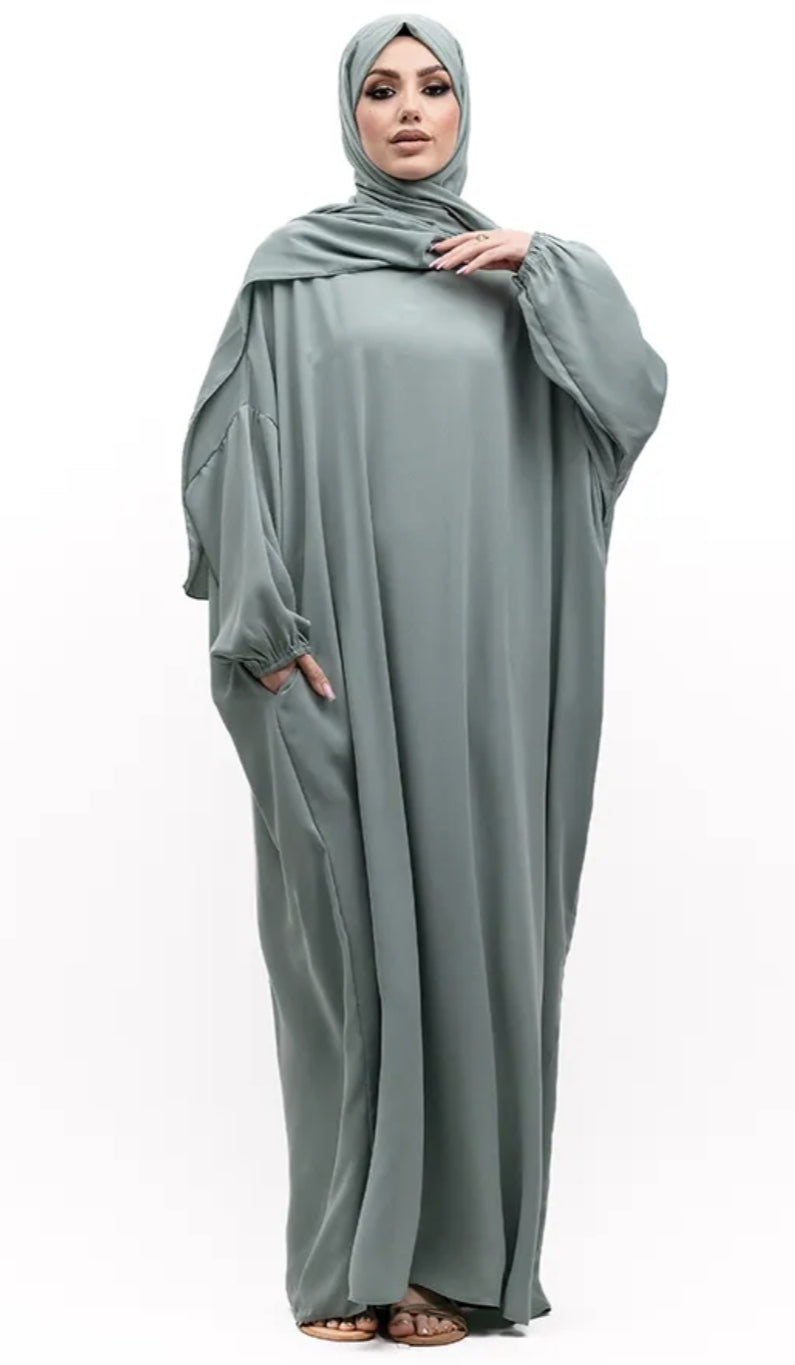 Sage Instant Hijab Abaya