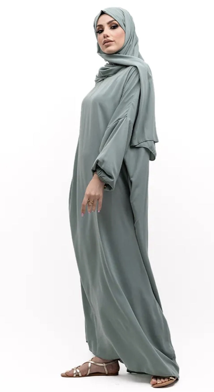 Sage Instant Hijab Abaya