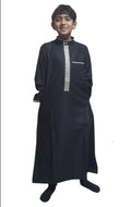 Black Cotton Embroydery Boyes Thobe