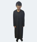 Black Omani Style Boys Thobe/Jubbah