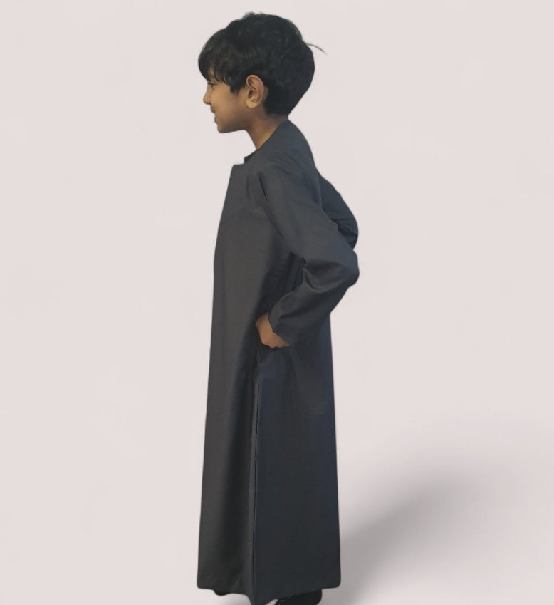 Greay Omani Style Boys Thobe