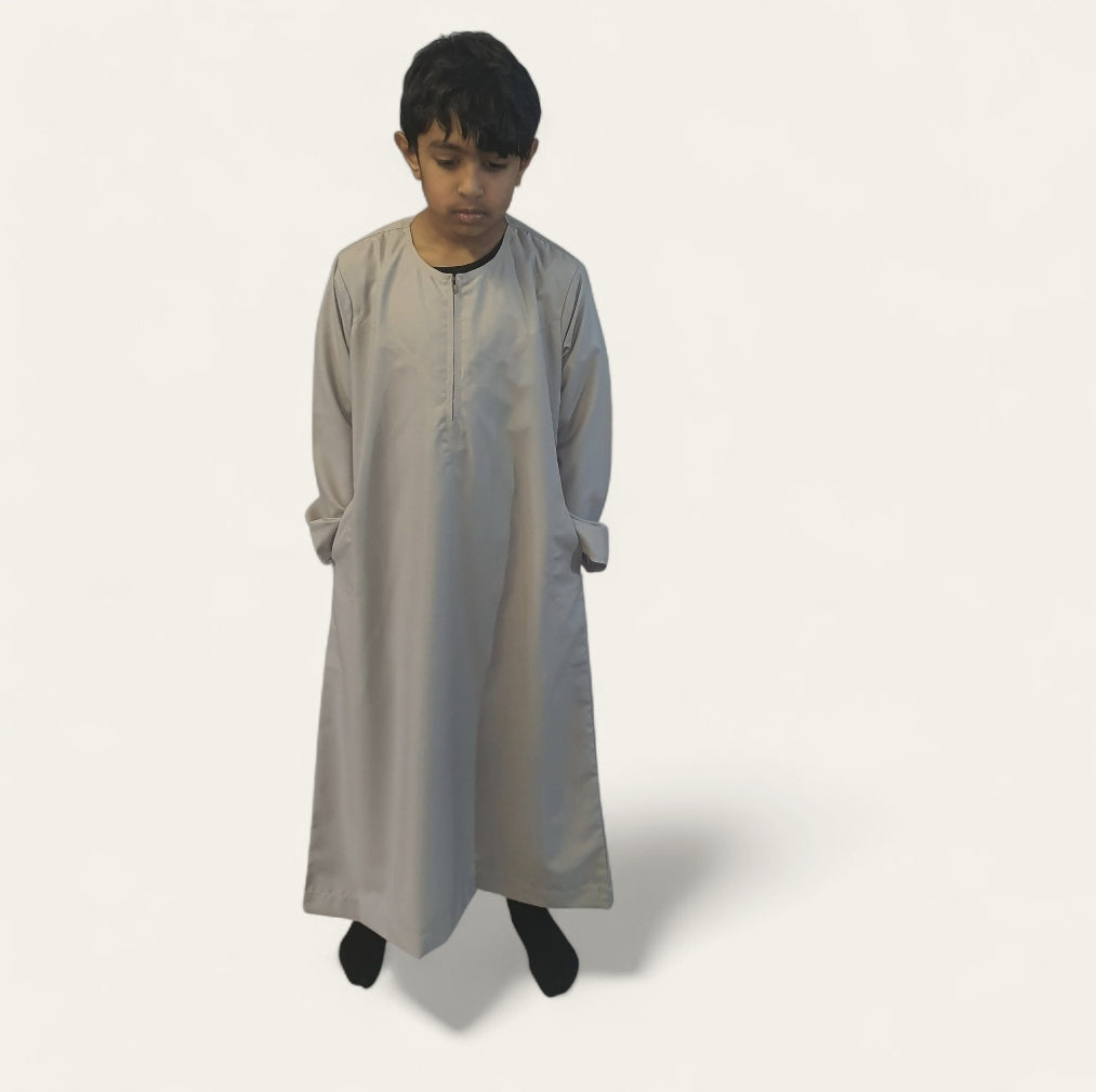 Baige Omani Style Cotton Thobe