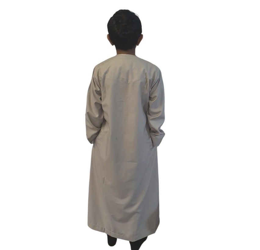 Baige Omani Style Cotton Thobe