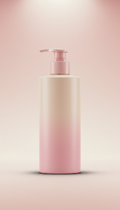 Body lotion with pink-creme gradient