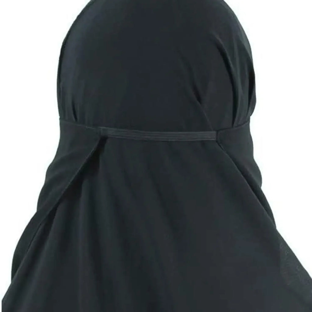 Half Niqab Black Elastic
