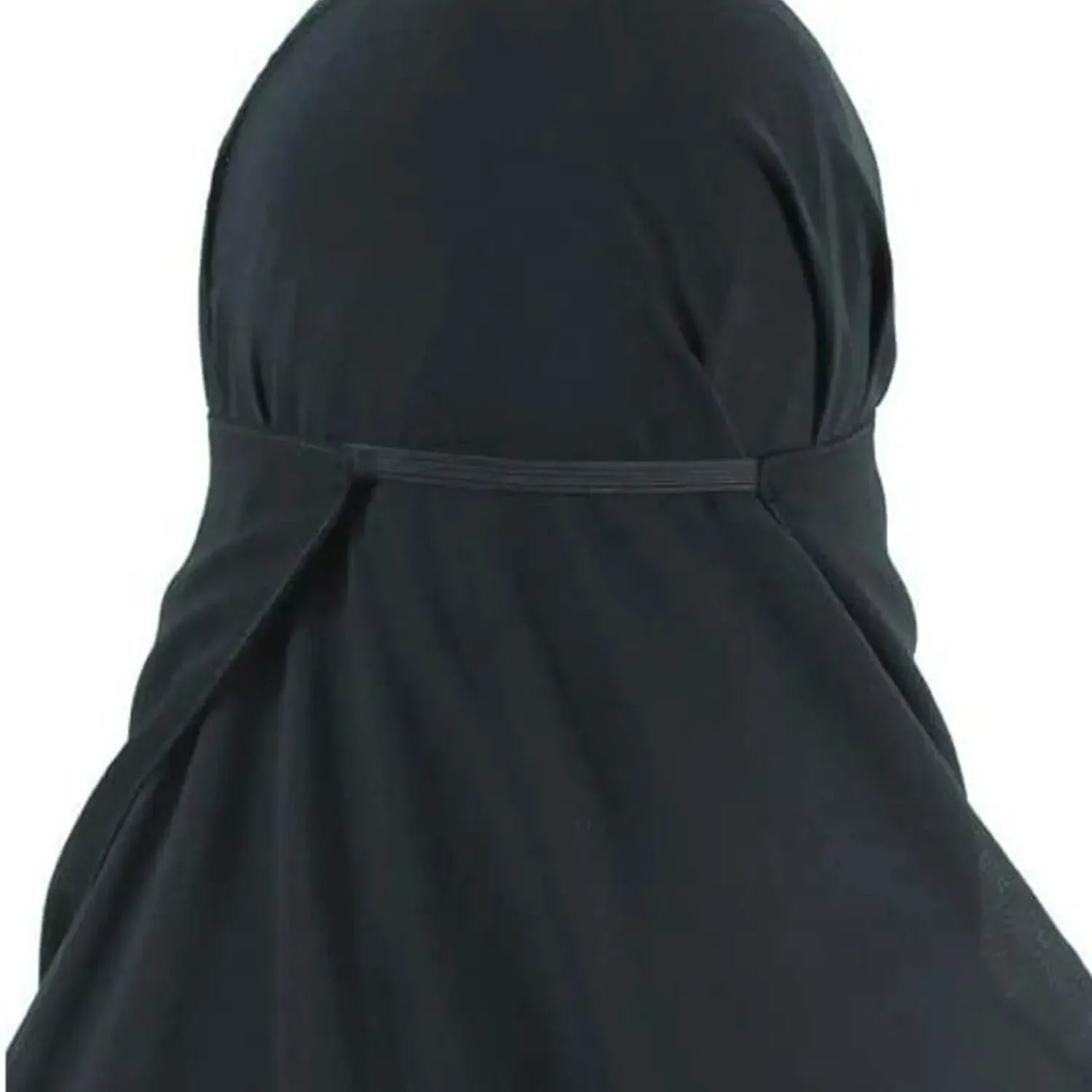 Half Niqab Black Elastic
